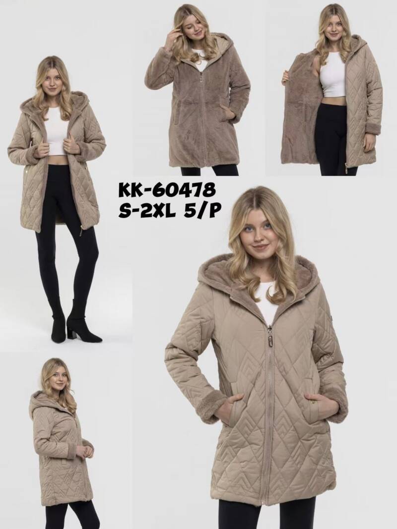 Kurtki damskie cienki Roz S-2XL, 1 Kolor Paczka 5 szt